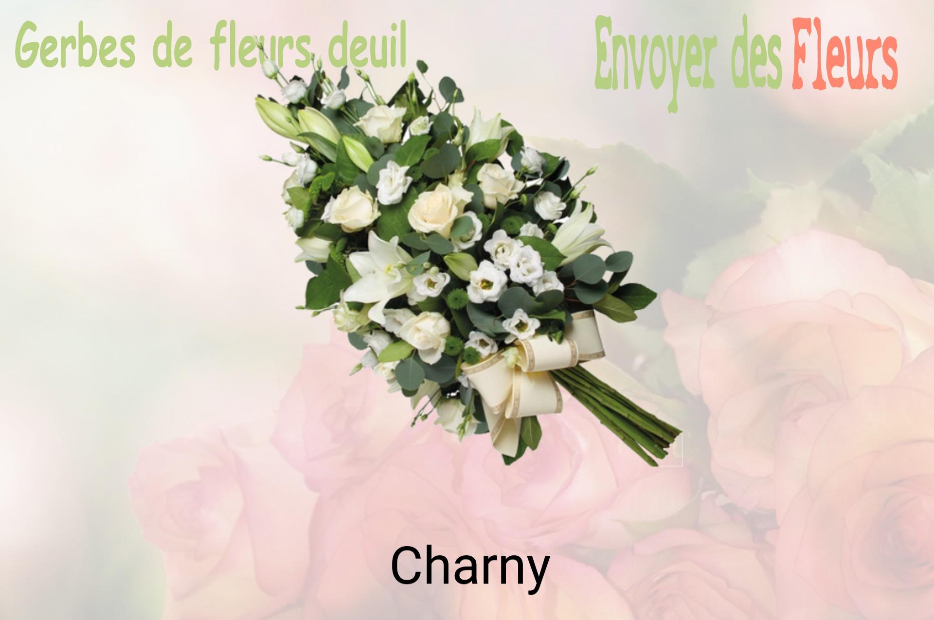 Gerbe de fleurs de deuil livrée à Charny